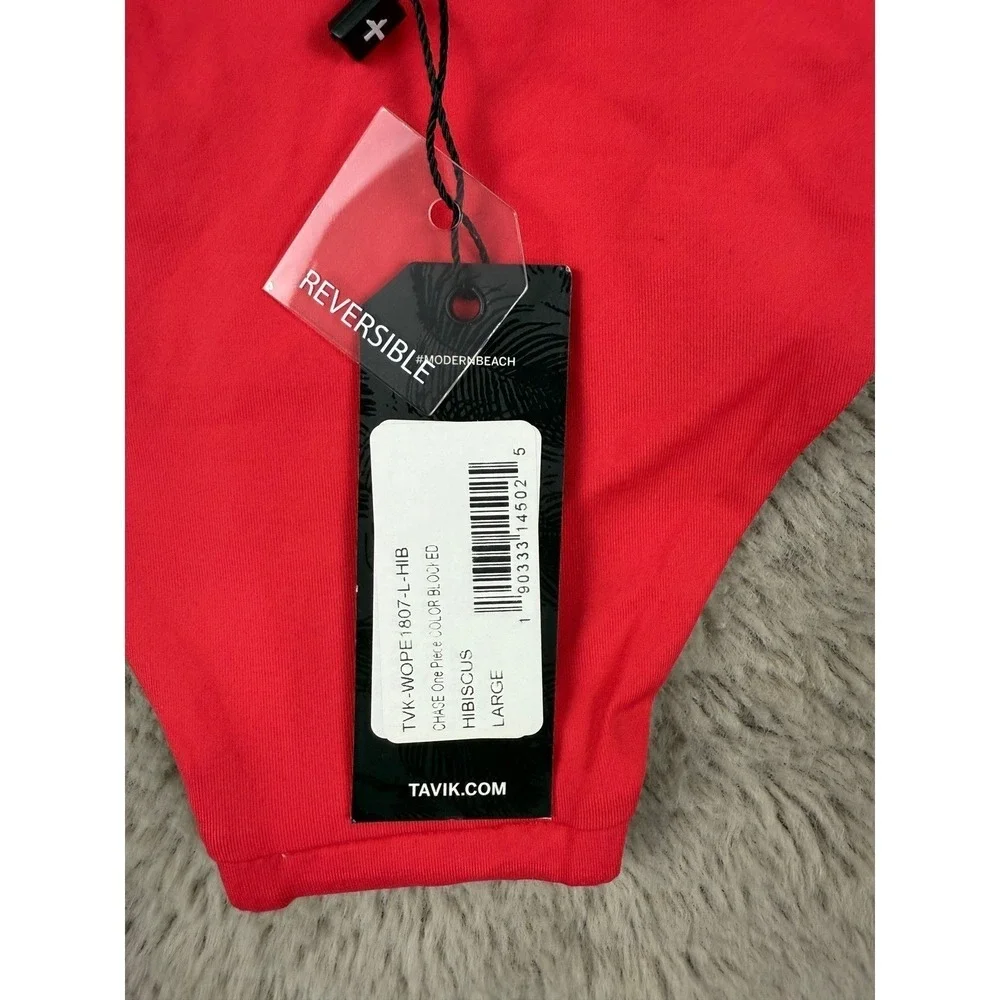 NWT Anthropologie Tavik Swimwear Chase One Piece Color Block Reversible Swimsuit - Picture 8 of 9